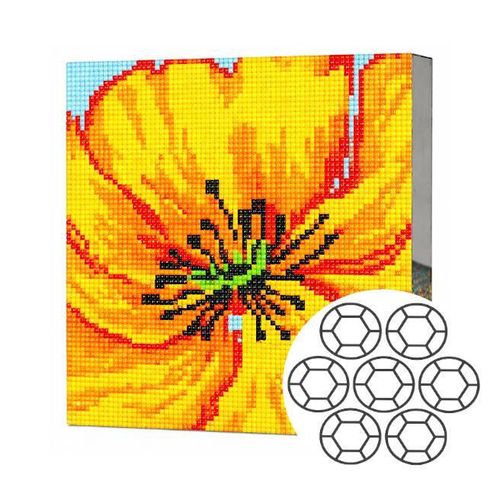 купить Картина по номерам Art Gallery BJ975 Mozaic cu diamante 20x20cm Floare aramie в Кишинёве 