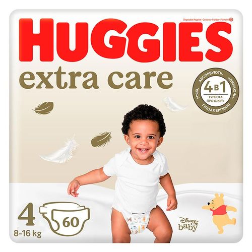 Подгузники Huggies Extra Care 4 (8-16 кг) 60 шт 