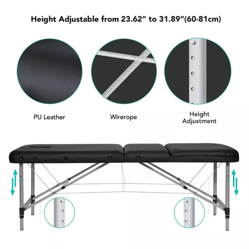 cumpără Masă de masaj Naipo MGBC-301H Black 3 fold ,Aluminum Feet în Chișinău 