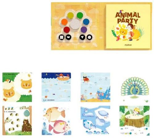 cumpără Set de creație Mideer CT1505 Set de pictură cu degete Petrecerea animalelor în Chișinău 