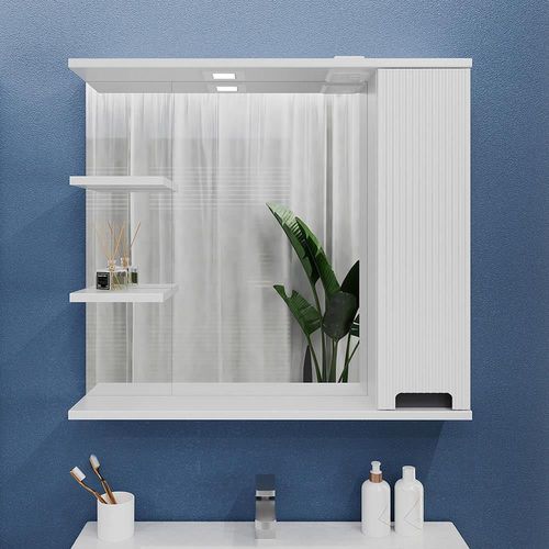 cumpără Oglindă baie Bayro Positano 1000x750 правый, белый мат în Chișinău 