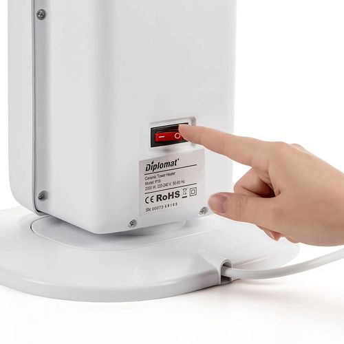 cumpără Încălzitor ceramică cu ventilator Diplomat P19, 2000W, LED display, Remote control (1009962) în Chișinău 