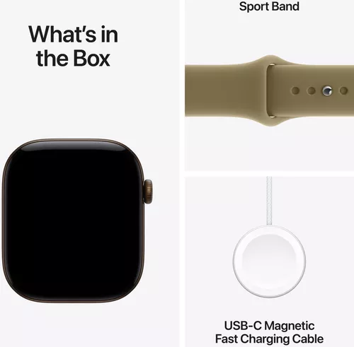 cumpără Ceas inteligent Apple Watch Series 12 GPS 42mm Dark Bronze Aluminium Case with Olive Sport Band S/M MJEF4 în Chișinău 