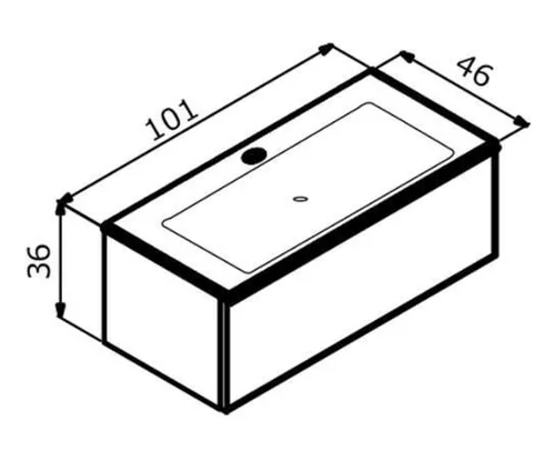 купить Шкаф под умывальник Orka Urban 101 black в Кишинёве 