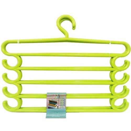 купить Вешалка для одежды Promstore 01184 Набор вешалок пластиковых для брюк 2шт, 5 ярусов 36x27.5cm в Кишинёве 