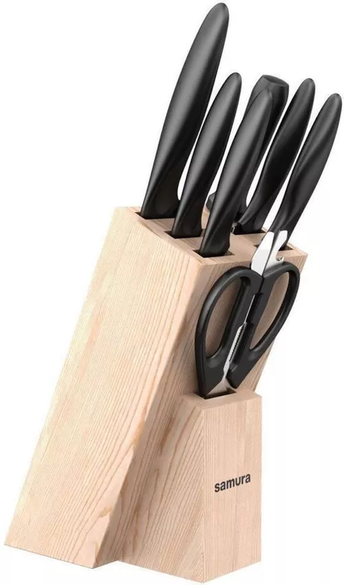 cumpără Set cuțite Samura MOJO set 6 cutite, 1 foarfeca, 1 musat, 1 suport (SMJ-0280B) în Chișinău 