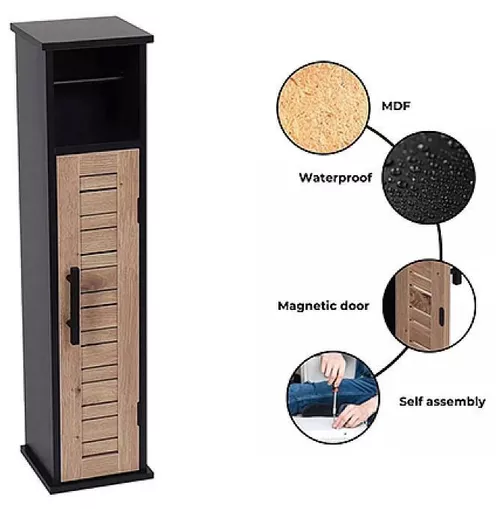 cumpără Suport pentru hârtie Tendance 55790 18X18X75cm, MDF/bambus, maro în Chișinău 