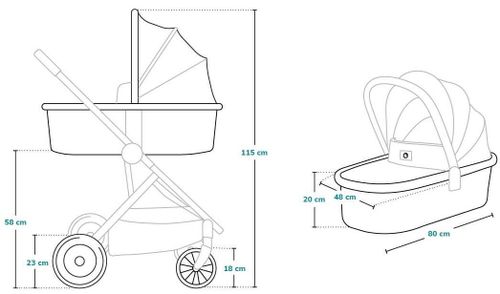 купить Детская коляска Lionelo Amber 2in1 Grey Graphite в Кишинёве 