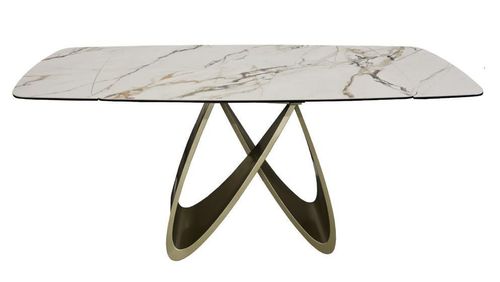 cumpără Masă Deco Rino 180/260x100xH76 White (KL-188) + Black Legs în Chișinău 