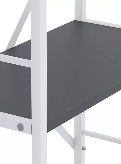 cumpără Raft de birou Nex Home Raft metalic Loft 1800x600x240mm, 6 polite PAL, White/ Anthracite în Chișinău 