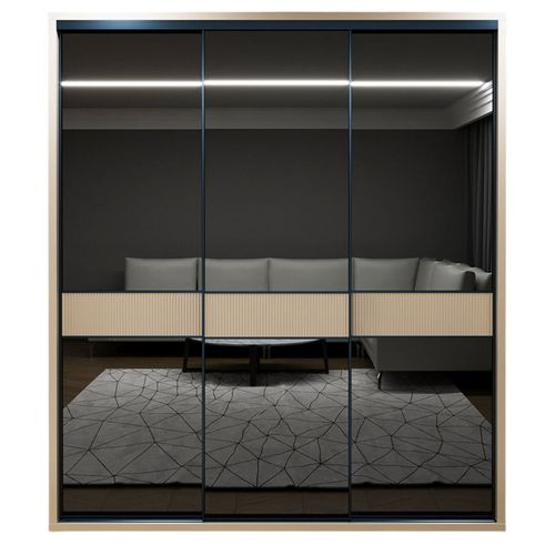 купить Шкаф Bayro Murano 2000x2300x600 серый камень, купе в Кишинёве 