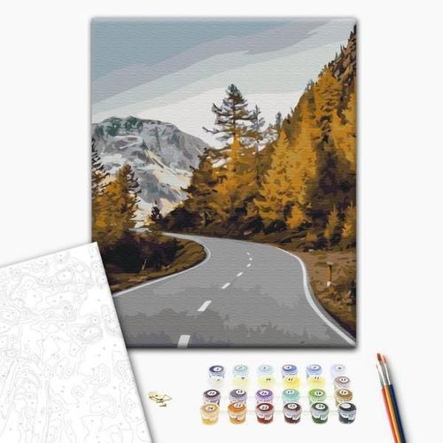 купить Картина по номерам BrushMe BS52373 40x50cm (în cutie) Drum peisagistic в Кишинёве 