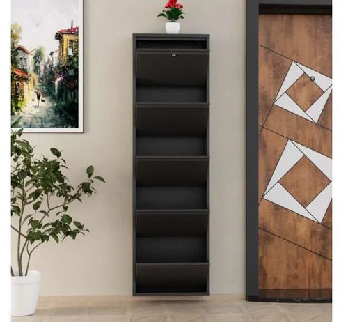 купить Полка для обуви Trendy Locking 5 Piece Metal-Anthracite, 50x169x15cm в Кишинёве 