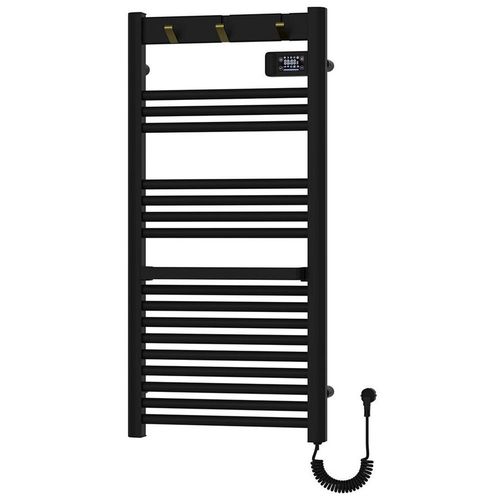 купить Полотенцесушитель Avonflow Omega 500x1050 400W, алюминий, правое подключение, черный мат в Кишинёве 