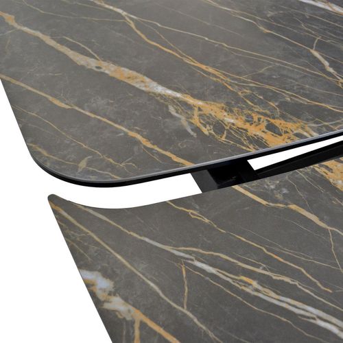 купить Стол Deco ASIA Black Gold 180+50+50*98*76 (A-4529) в Кишинёве 