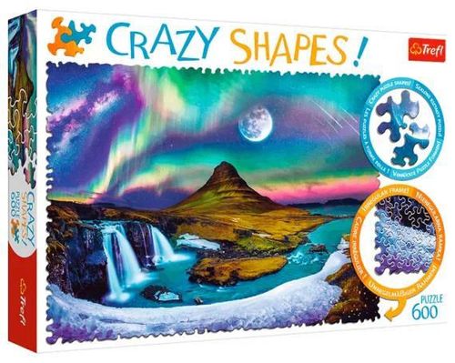 cumpără Puzzle Trefl 11114 Puzzles 600 Crazy Shapes Aurora over Iceland în Chișinău 