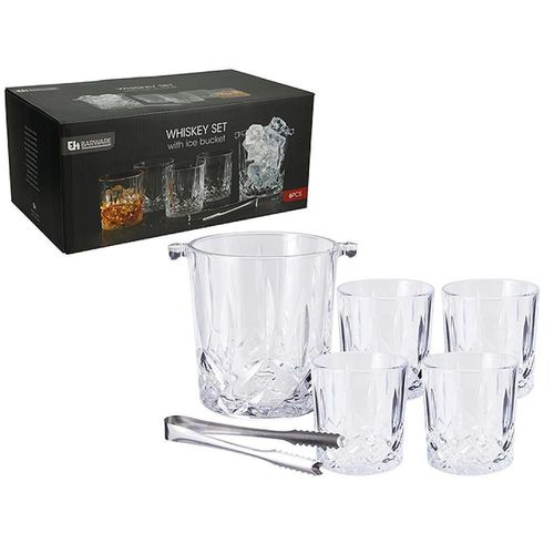 cumpără Veselă pentru băuturi Excellent Houseware 56570 Set pentru whiskey, 6 piese: 4 pahare, frapiera, cleste în Chișinău 