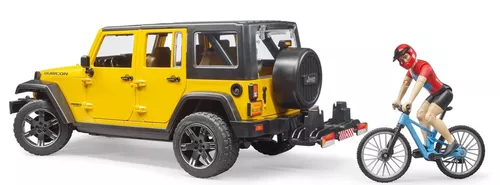 купить Машина Bruder 2543 Masina de teren Jeep Wrangler Rubicon Unlimited, cu bicicletă MTB și ciclist, 45590 в Кишинёве 