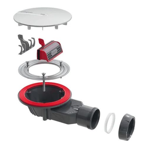 cumpără Sifon pentru cădițe de duș Polimat 6103070 Slim H40 D90 antimiros black mat în Chișinău 