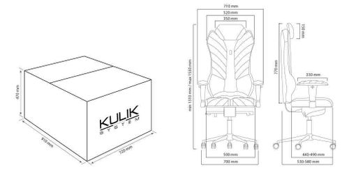 купить Офисное кресло Kulik System Monarch Brown Piele в Кишинёве 