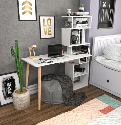 купить Офисный стол Trendy Vina, Alb, 133x146x55cm в Кишинёве 