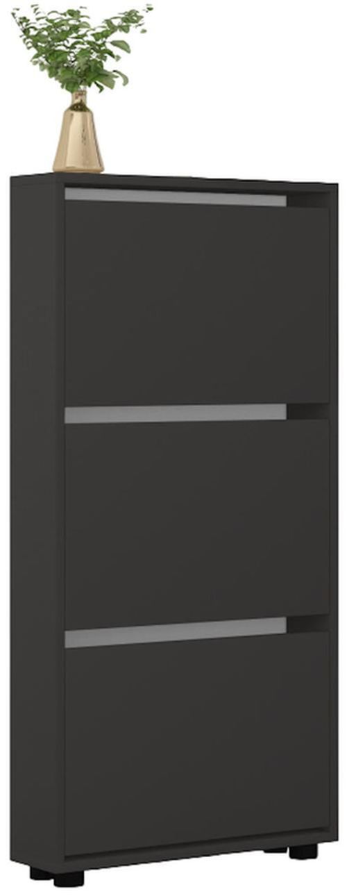 купить Полка для обуви Mobildor-Lux Leo Slim 50x16x125H cm Anthracite в Кишинёве 