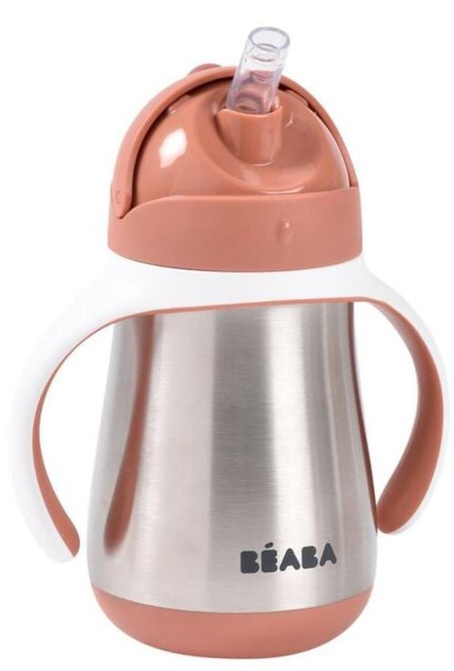 купить Поильник Beaba B913587 Cana cu pai din inox 250ml Terracotta в Кишинёве 