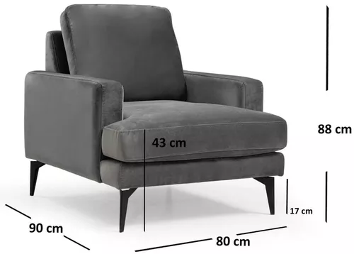 cumpără Fotoliu Trendy Papira-Antracit 90x88x80cm în Chișinău 