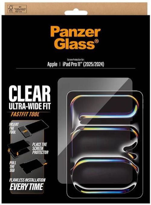 cumpără Sticlă de protecție pentru tabletă PanzerGlass iPad Pro 11" (2024-2025), Ultra-Wide Fit w. Fastfit tool (PG_PG38549) în Chișinău 