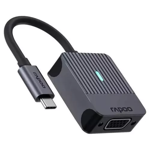 купить Переходник для AV Rapoo 217684 UCA-1003 USB-C Adapter, USB-C to VGA, grey в Кишинёве 