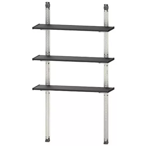 купить Cтеллаж складской Keter 56122 Raft cu 3 polite 97x30cm Shelving Kit 100, negru в Кишинёве 