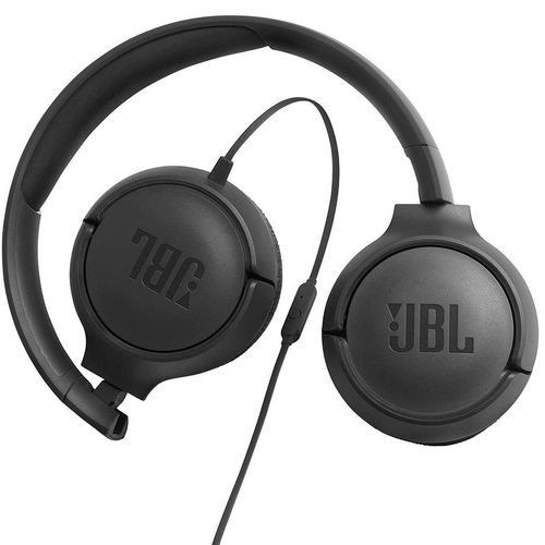 cumpără JBL TUNE 500 Black On-ear Headset with microphone, Dynamic driver 32 mm, Frequency response 20 Hz-20 kHz, 1-button remote with microphone, JBL Pure Bass sound, Tangle-free flat cable, 3.5 mm jack, Black JBLT500BLK în Chișinău 
