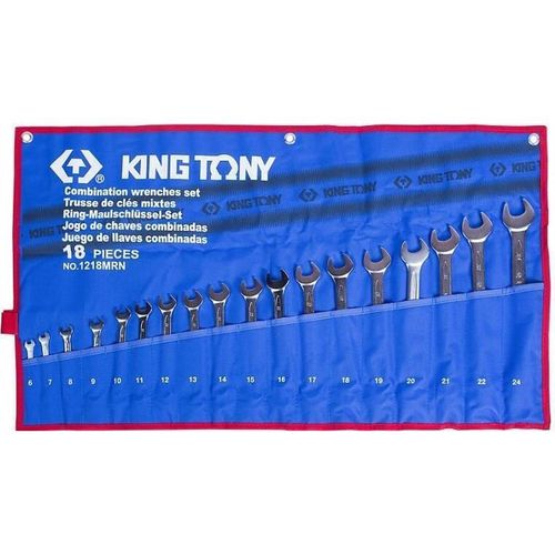 cumpără Cheie fixă King Tony 1218MRN ключи комбинированные 6-24мм 18 пр. (Tetoron) în Chișinău 