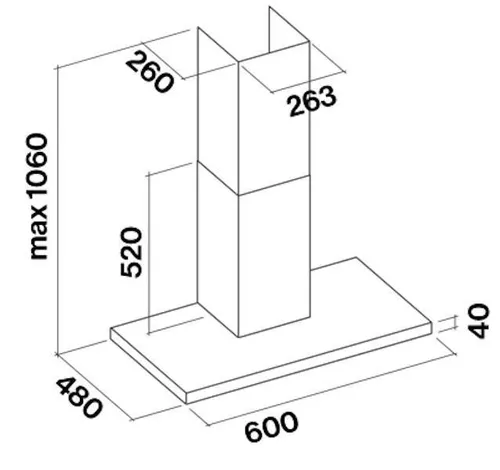 купить Вытяжка Falmec LUMEN 60 E.P. C0001 Neutral Stainless Steel (with filter pack) в Кишинёве 
