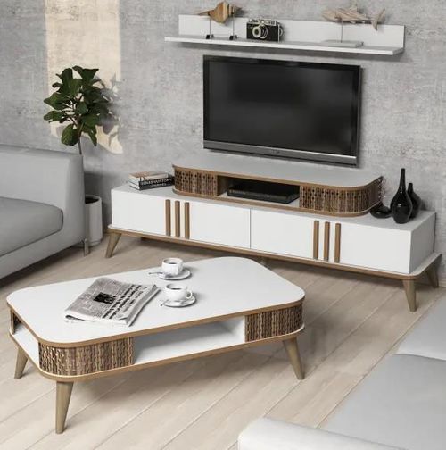 купить Стенка Trendy Eylul Белый (комплект мебели для гостиной) (GTR001281) в Кишинёве 