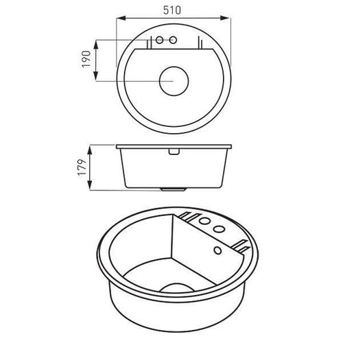 cumpără Chiuvetă bucătărie Ferro DRGM1/51SA d.510 mm nisip în Chișinău 
