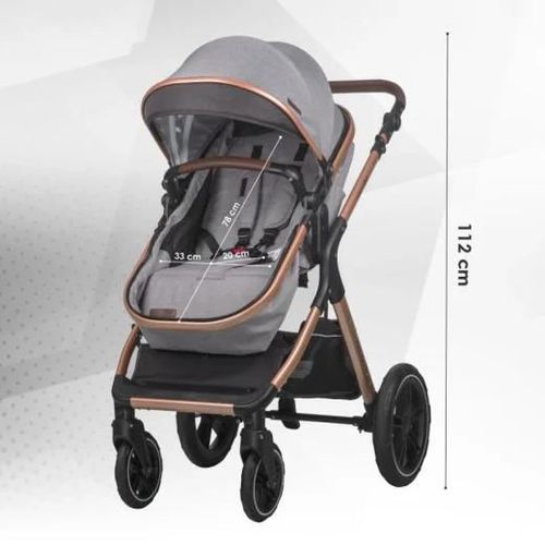 cumpără Сărucior pentru copii Coccolle Melora Moonlit Grey, 3in1 cu landou transformabil în Chișinău 