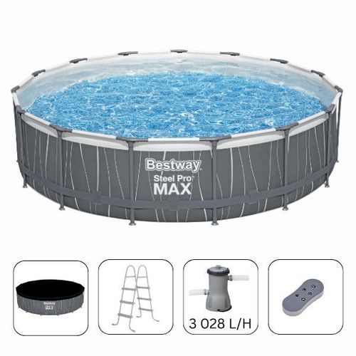 cumpără Piscină cu cadru Bestway 561GDBW Steel Pro Max 457х107cm, 14970L, cadru metalic, LED în Chișinău 