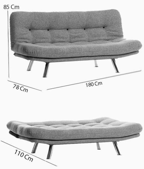 купить Диван Trendy Mica Misa Gri deschis (3 locuri) в Кишинёве 