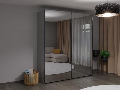 cumpără Dulap Bayro Top line Napoli 2300x2300x580 серый камень, купе în Chișinău 