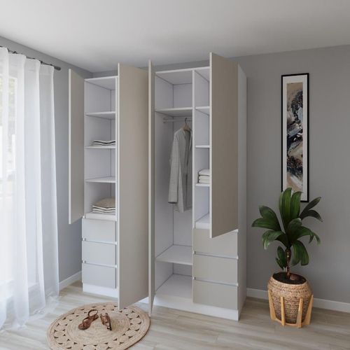 купить Шкаф Smartex (15929) N17 160cm Kashemir+Alb в Кишинёве 