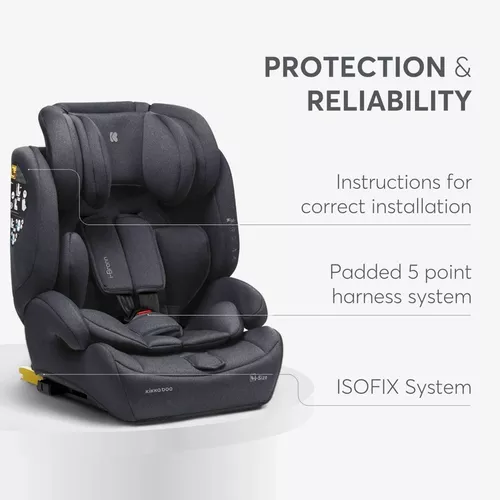 купить Автокресло Kikka Boo 31002140009 i-Bronn Black i-Size, 76-150 cm в Кишинёве 