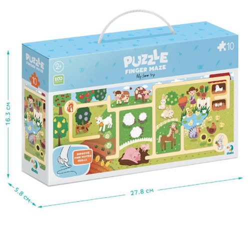 cumpără Puzzle Dodo 300586 Puzzle-labirint Călătoria mea prin fermă, 10 el. în Chișinău 
