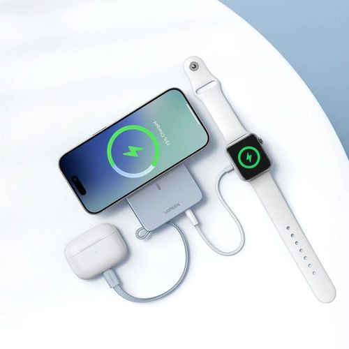 cumpără Acumulator extern USB (Powerbank) Ugreen 65958B, Power Bank MagFlow Qi2.2 10000mAh, 30W, Starlight Blue în Chișinău 