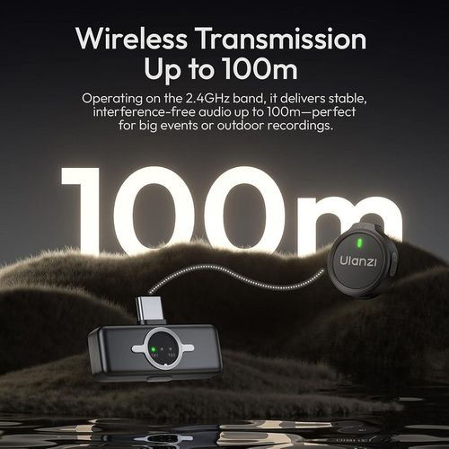 купить Микрофон Ulanzi A21 Wireless Microphone(Black-Type C) в Кишинёве 