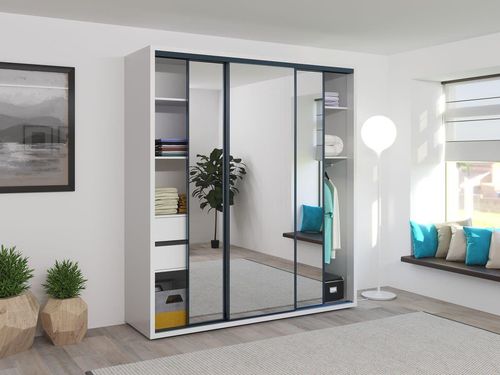 cumpără Dulap Bayro Parma 2000x2250x600 белый, купе în Chișinău 