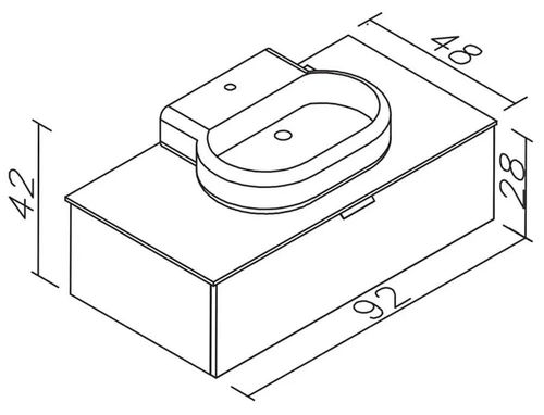 cumpără Dulap pentru lavoar Orka Yalikoy 90 Black în Chișinău 