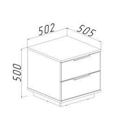 купить Тумбочка Bayro Napoli 500x500x500 МДФ 18мм белый мат в Кишинёве 