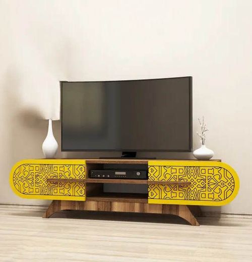 cumpără Comodă TV Trendy Defne, Galben de nuc în Chișinău 