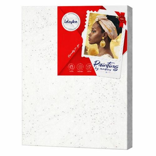купить Картина по номерам Ideyka KHO8686 40x50cm Eco, Frumoasa cu cercei aurii cu vopsele metalic extra в Кишинёве 